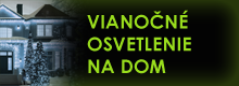 Vianočné osvetlenie na dom